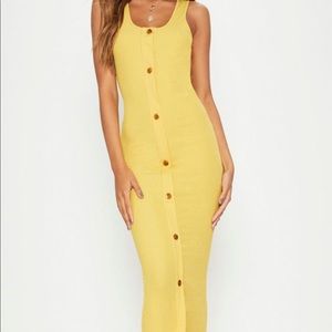 Mustard midi dress